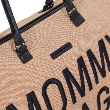 Childhome - Pārtīšanas soma MOMMY BAG RAFFIA LOOK bēša