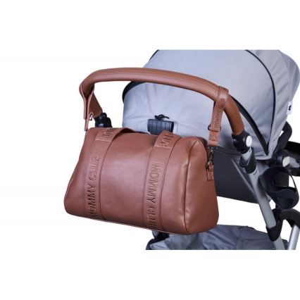 Childhome - Pārtīšanas soma MOMMY CLUB LEATHER brūna