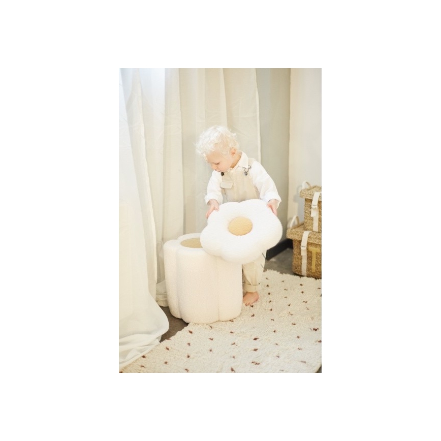 Childhome - Taburete PUĶE d. 35 cm krēmkrāsa