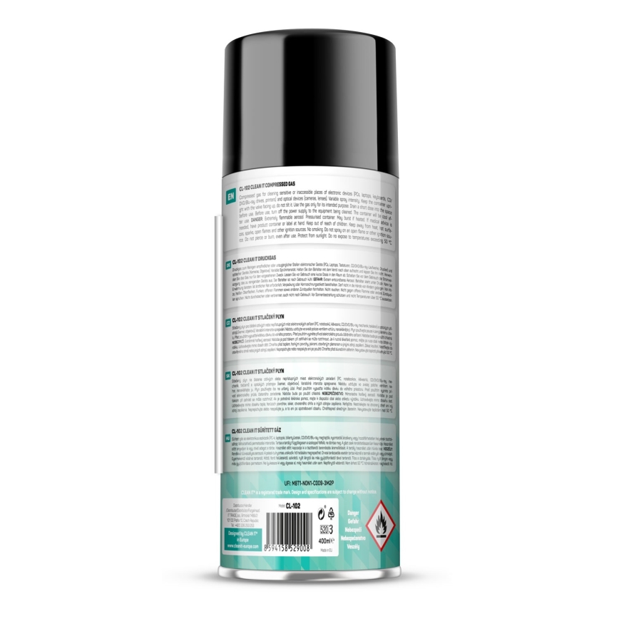 CLEAN IT CL-102 - Saspiestā gāze elektronisko ierīču tīrīšanai 400 mm