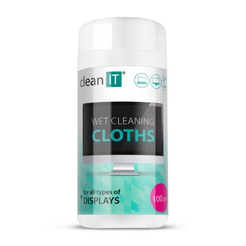 CLEAN IT CL-141 - Mitrās ekrāna tīrīšanas salvetes 100 gab.