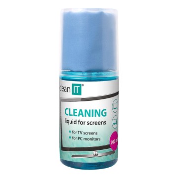 CLEAN IT CL-180 - Ekrāna tīrīšanas šķīdums ar drānu 200 mm