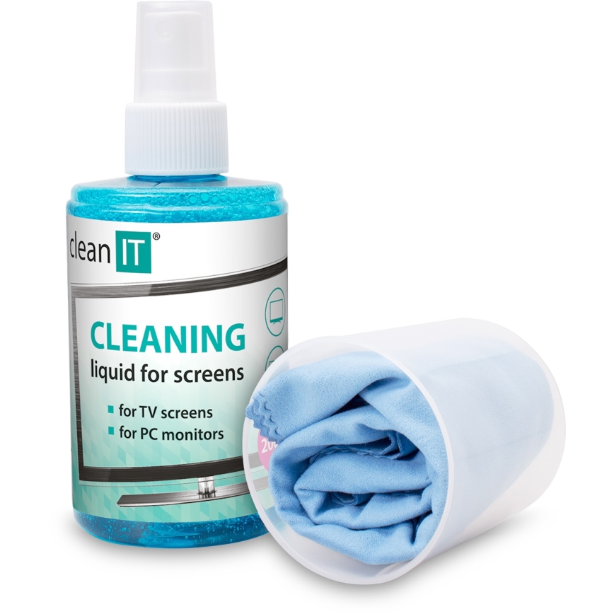 CLEAN IT CL-180 - Ekrānu tīrīšanas līdzeklis ar drānu 200 ml