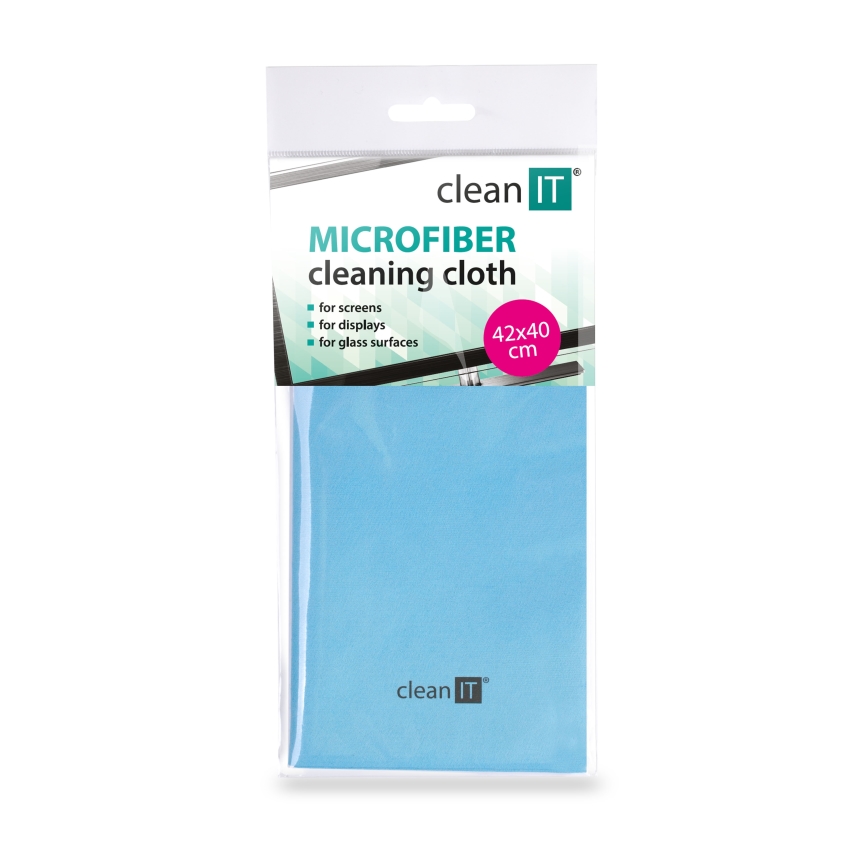 CLEAN IT CL-700 - Mikrošķiedras tīrīšanas lupatiņa 40x42 cm zila