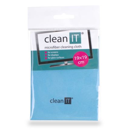 CLEAN IT CL-710 - Mikrošķiedras tīrīšanas lupatiņa 19x19 cm zila