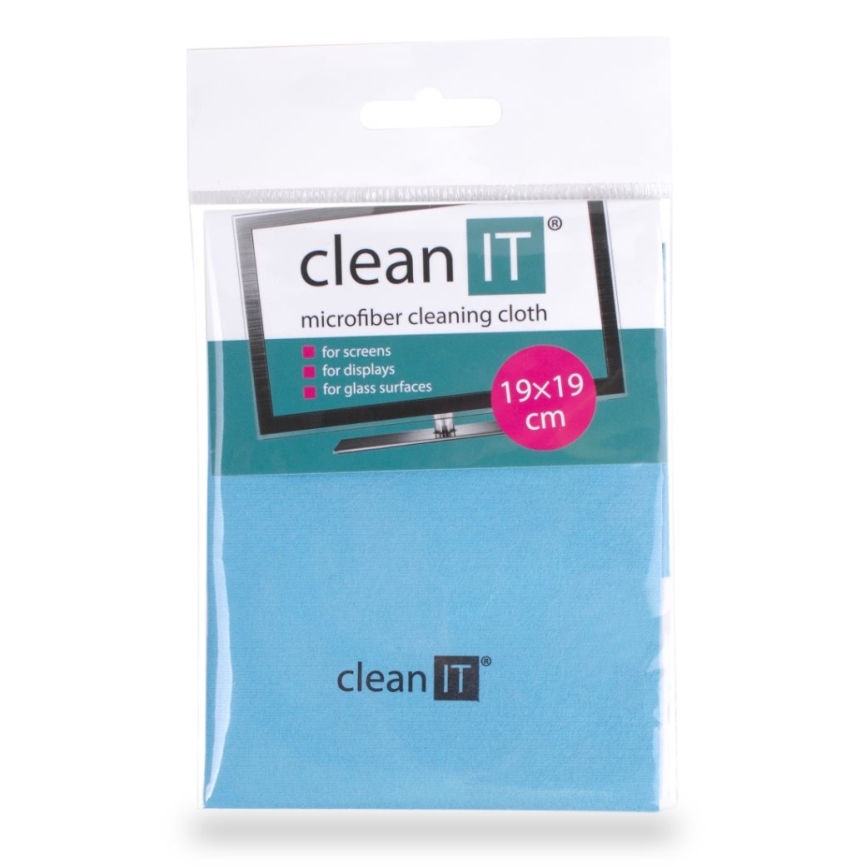 CLEAN IT CL-710 - Mikrošķiedras tīrīšanas lupatiņa 19x19 cm zila