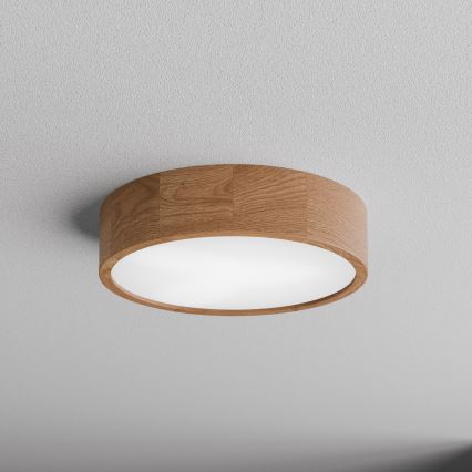 CLEO griestu lampa vannas istabai ar iebūvētu sensoru 3xE27/24W/230V Ø37,5 cm IP54 ozols