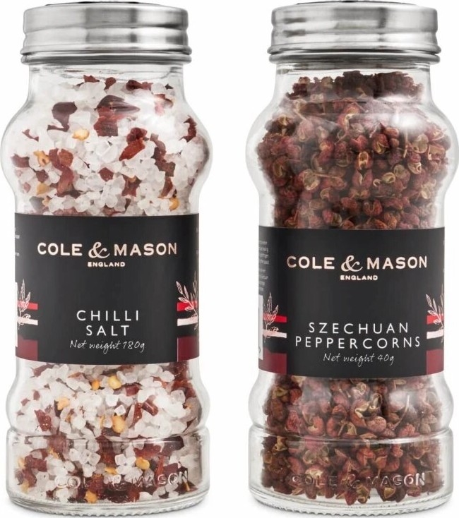 Cole&Mason - Dāvanu komplekts Aromatic čili sāls un Sičuaņas pipari