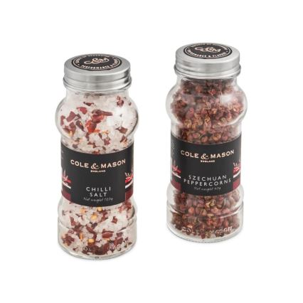 Cole&Mason - Dāvanu komplekts Aromatic čili sāls un Sičuaņas pipari