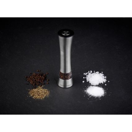 Cole&Mason - Elektrisks salt or pepper grinder BURFORD 4xAAA 18 cm matēts hroms