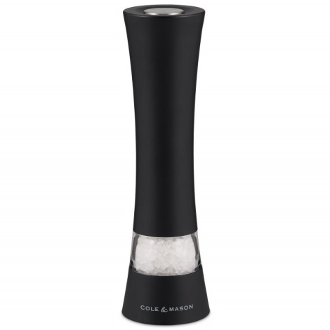 Cole&Mason - Elektriskās sāls vai piparu dzirnaviņas BURFORD 4xAAA 18 cm, melna