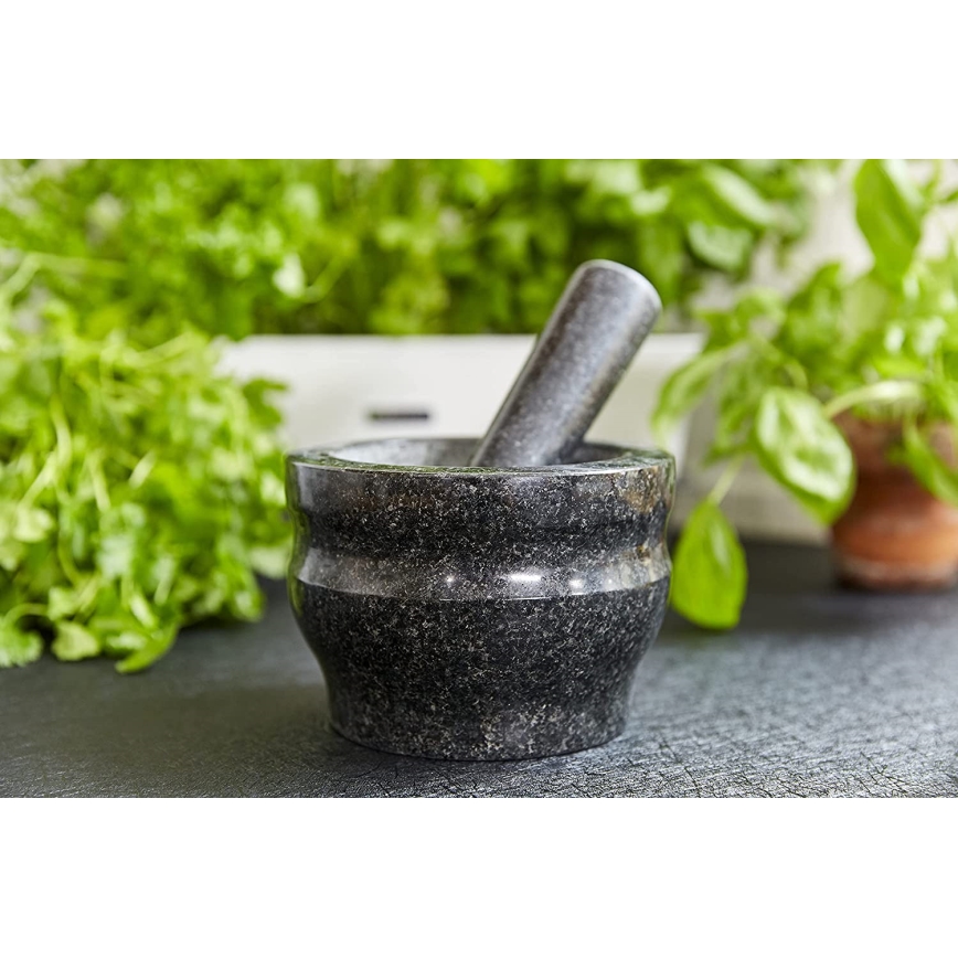 Cole&Mason - Granīta piesta ar stampu GRANITE d. 18 cm granīts/melna