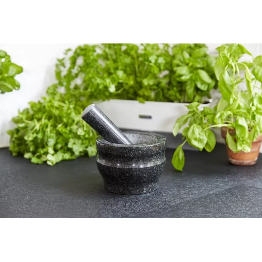 Cole&Mason - Granīta piesta ar stampu GRANITE d. 18 cm granīts/melna