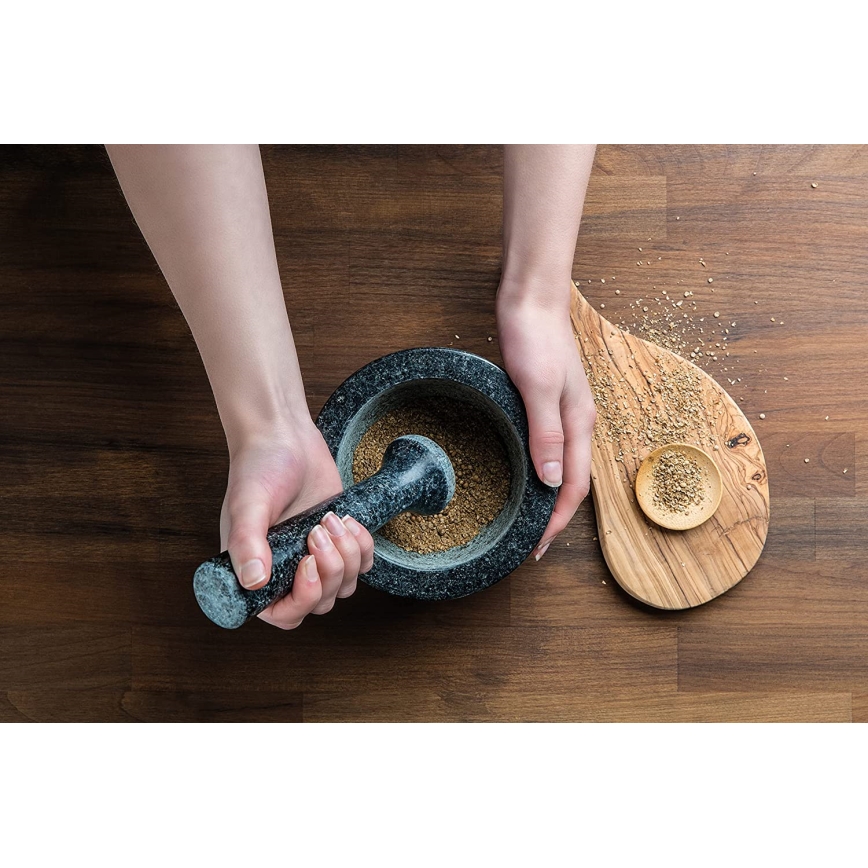 Cole&Mason - Granīta piesta ar stampu GRANITE d. 18 cm granīts/melna