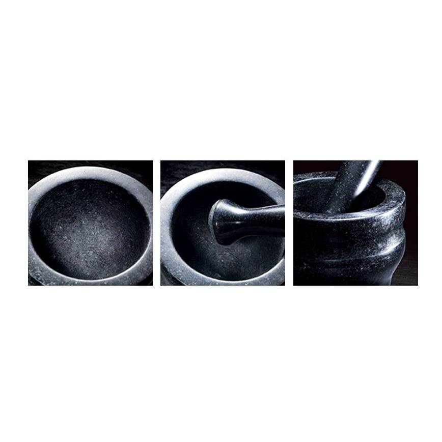 Cole&Mason - Granīta piesta ar stampu GRANITE d. 18 cm granīts/melna