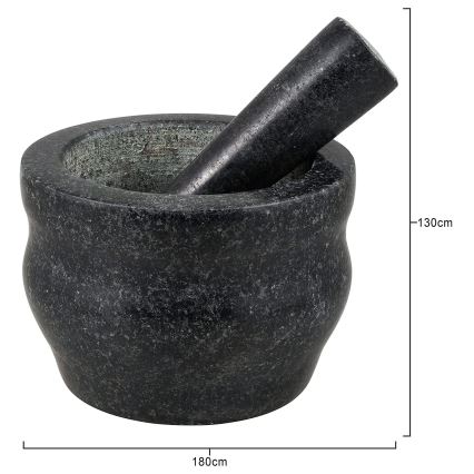 Cole&Mason - Granīta piesta ar stampu GRANITE d. 18 cm granīts/melna
