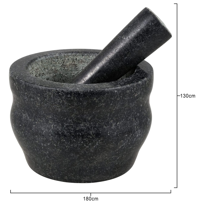 Cole&Mason - Granīta piesta ar stampu GRANITE d. 18 cm granīts/melna