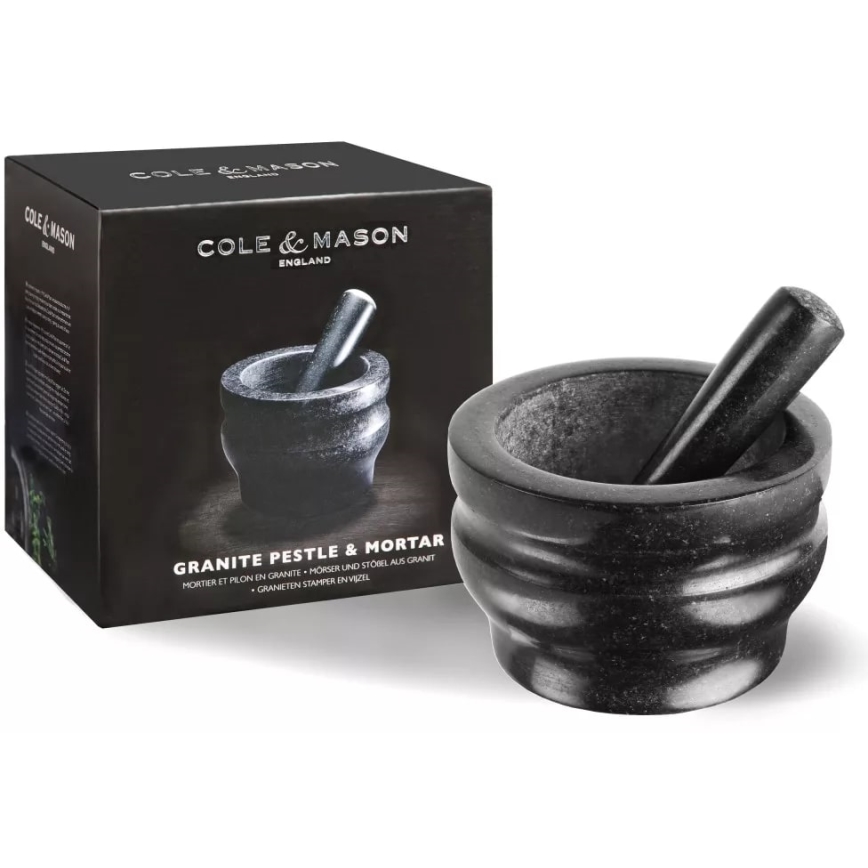 Cole&Mason - Granīta piesta ar stampu GRANITE d. 18 cm granīts/melna