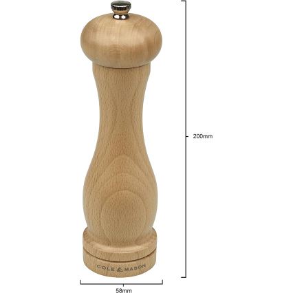 Cole&Mason - Sāls dzirnaviņas CAPSTAN BEECH dižskābardis 20 cm