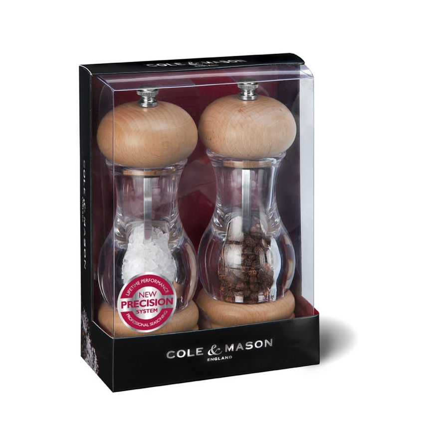 Cole&Mason - Sāls un piparu dzirnaviņu komplekts BEECH 2 gab., dižskābardis 16,5 cm