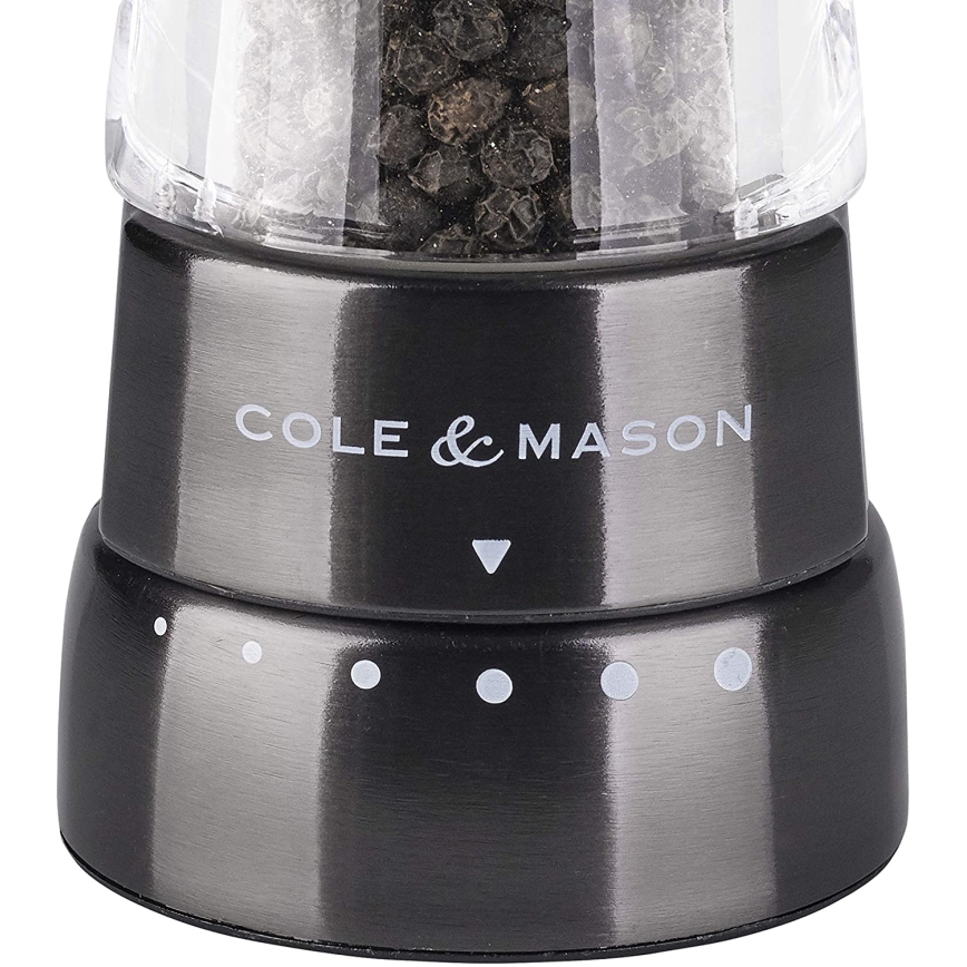 Cole&Mason - Sāls un piparu dzirnaviņu komplekts DERWENT 2 gab. 19 cm antracīta