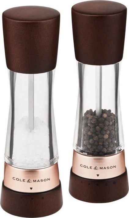 Cole&Mason - Sāls un piparu dzirnaviņu komplekts DERWENT 2 gab. 19 cm dižskābardis/brūna