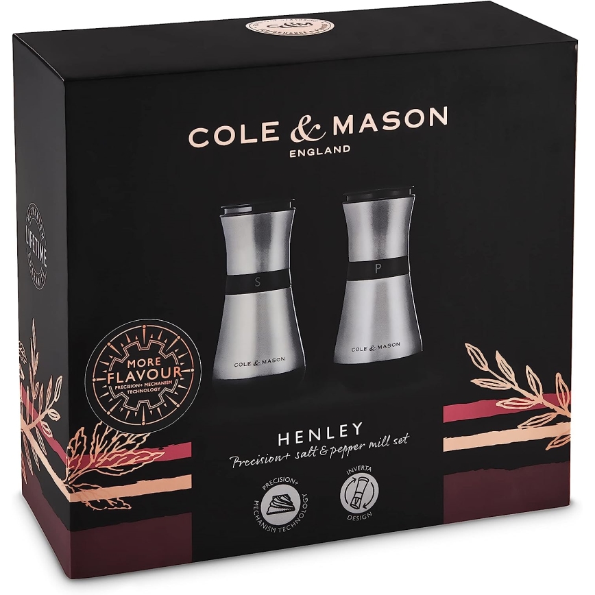 Cole&Mason - Sāls un piparu dzirnaviņu komplekts HENLEY 2 pcs 13,5 cm