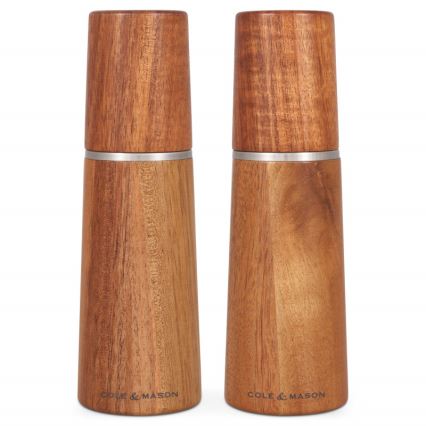 Cole&Mason - Sāls un piparu dzirnaviņu komplekts MARLOW akācija 2 gab., 18,5 cm