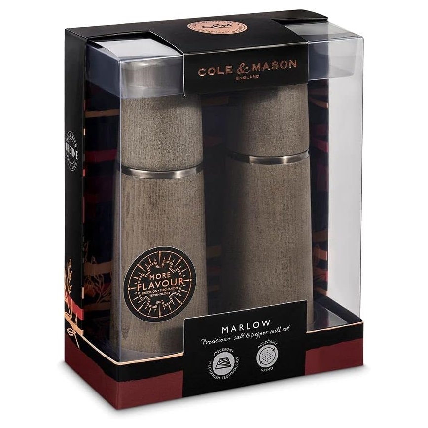 Cole&Mason - Sāls un piparu dzirnaviņu komplekts MARLOW dižskābardis 2 gab., 18,5 cm