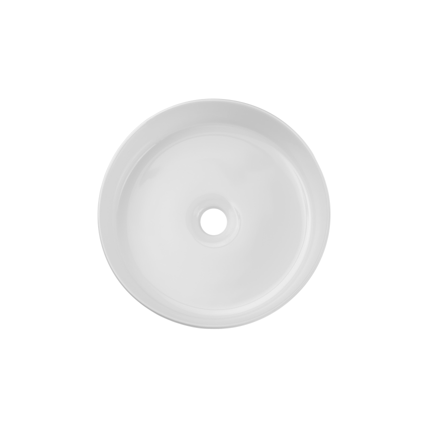 COMAD BEYOND 2 BALTS ( E-6565 ) - Galda virsmas izlietne BEYOND d. 36 cm keramika/spīdīgi balta