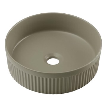 COMAD BEYOND 2 OLIVER ZAĻŠ ( E-6565 ) - Galda virsmas izlietne BEYOND d. 36 cm keramika/matēts zaļa