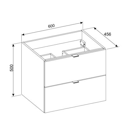 COMAD DALIA CASHMERE 82-60-46-2S - Vannas istabas skapis zem izlietnes DALIA 50x60 cm, bēšs