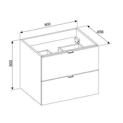 COMAD DALIA CASHMERE 82-80-46-2S - Vannas istabas skapītis zem izlietnes DALIA 50x80 cm, bēšs