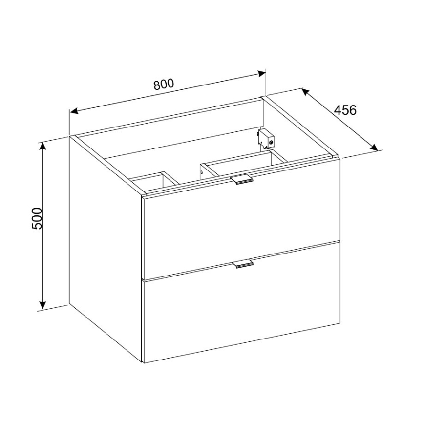 COMAD DALIA CASHMERE 82-80-46-2S - Vannas istabas skapītis zem izlietnes DALIA 50x80 cm, bēšs
