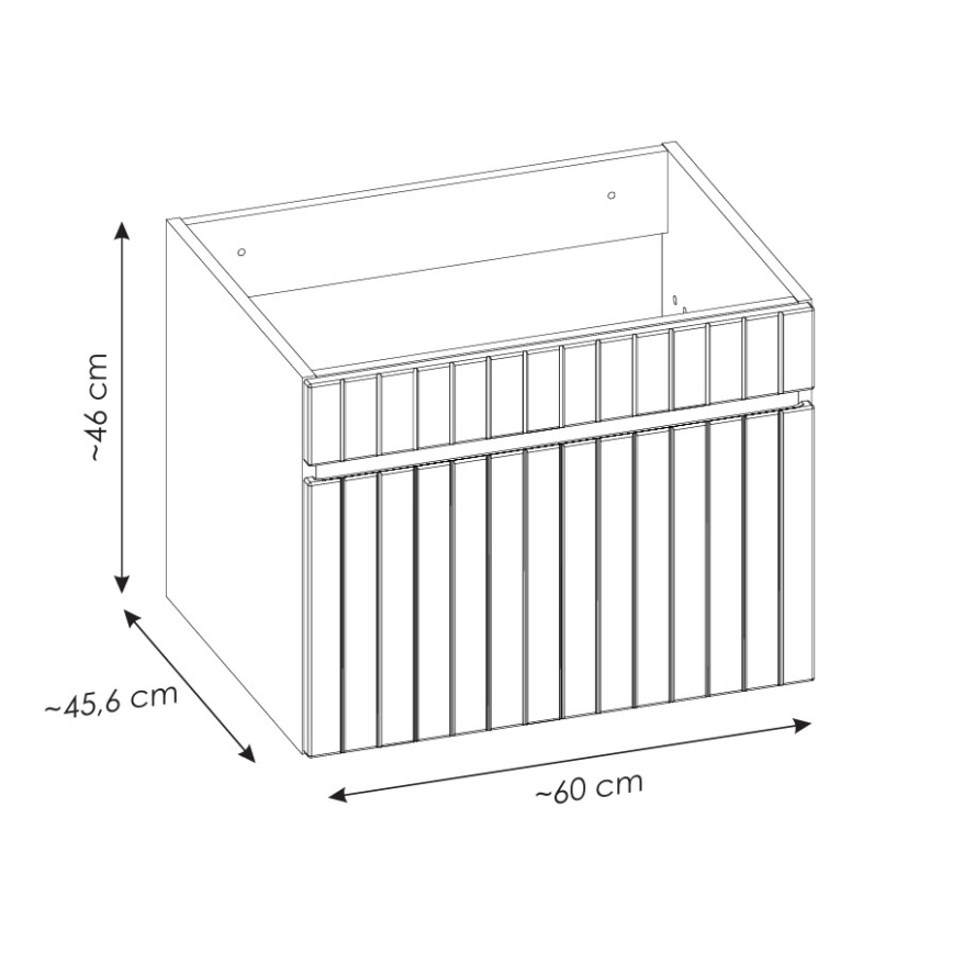 COMAD ICONIC CASHMERE 82-60-D-1S - Vannas istabas skapītis zem izlietnes ICONIC 46x60 cm bēšs