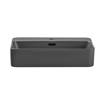 COMAD TRUST 2 MATT DARK GREY ( E-6282 ) - Galda virsmas izlietne TRUST 55x38 cm keramika/matēts pelēka