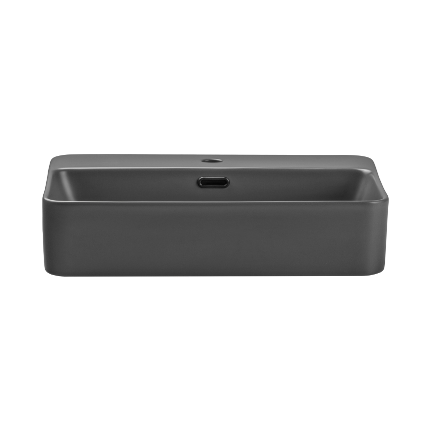 COMAD TRUST 2 MATT DARK GREY ( E-6282 ) - Galda virsmas izlietne TRUST 55x38 cm keramika/matēts pelēka