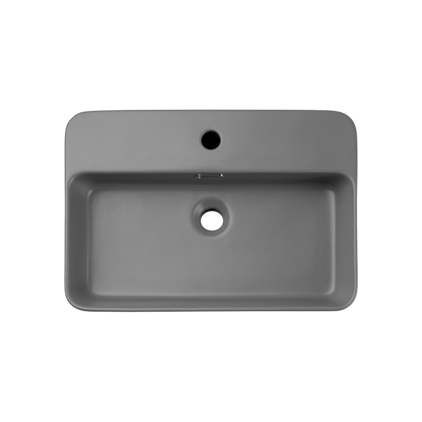 COMAD TRUST 2 MATT LIGHT GREY ( E-6282 ) - Galda virsmas izlietne TRUST 55x38 cm keramika/matēts pelēka
