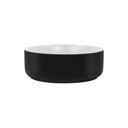 COMAD UM-6259 SIMPLE 8. - Galda virsmas izlietne SIMPLE d. 36 cm keramika/matēts balts/matēts melna