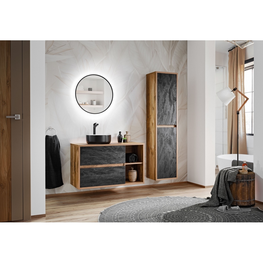 COMAD UM-6259 SIMPLE 8. - Vienkāršs uz virsmas uzstādāms izlietne SIMPLE diametrs 36 cm keramika/matēti balta/matēti melna