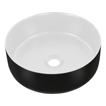 COMAD UM-6259 SIMPLE 8. - Vienkāršs uz virsmas uzstādāms izlietne SIMPLE diametrs 36 cm keramika/matēti balta/matēti melna