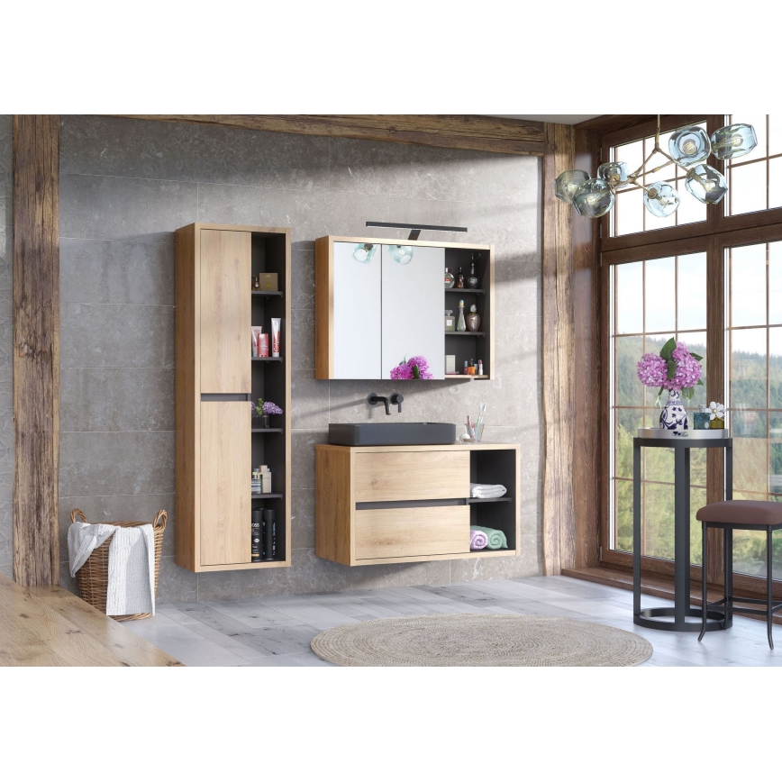 COMAD UM-6275 SLIM 60 BLACK DP - Galda virsmas izlietne SLIM 61x34 cm keramika/matēts melna