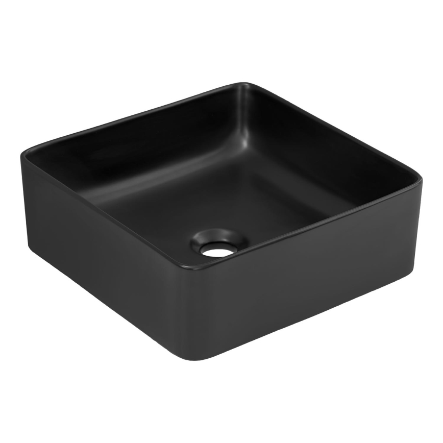 COMAD UM-6276 SLIM 40 BLACK DP - Iebūvējamais izlietne SLIM 37x37 cm keramika/matēta melna