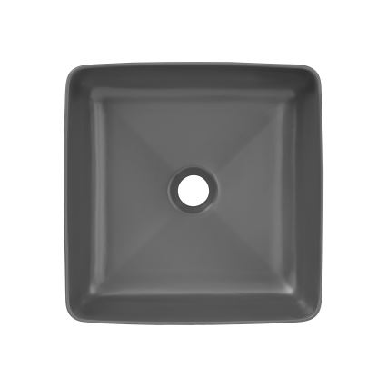 COMAD UM-6276 SLIM 40 PELĒKA DP - Uz virsmas uzstādāms izlietne SLIM 37x37 cm keramika/matēta pelēka