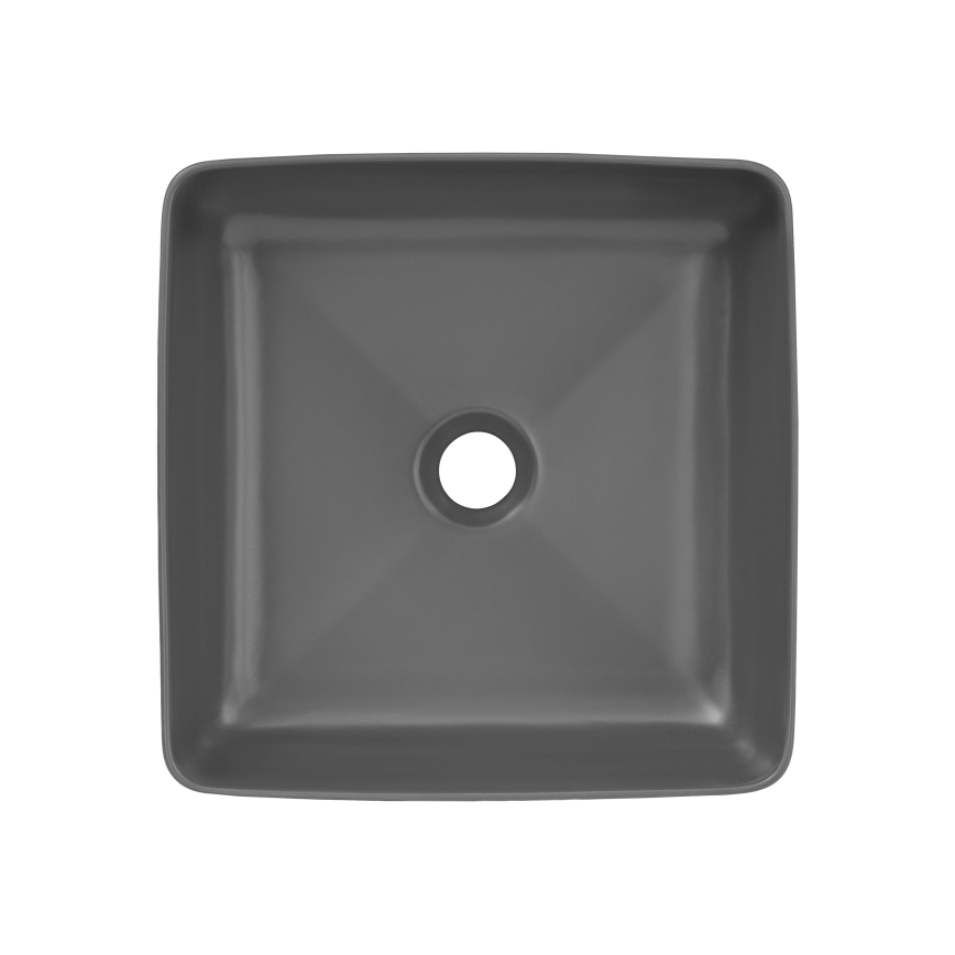 COMAD UM-6276 SLIM 40 PELĒKA DP - Uz virsmas uzstādāms izlietne SLIM 37x37 cm keramika/matēta pelēka