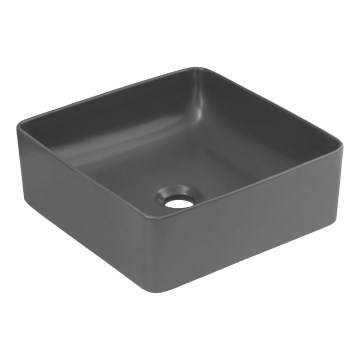 COMAD UM-6276 SLIM 40 PELĒKA DP - Uz virsmas uzstādāms izlietne SLIM 37x37 cm keramika/matēta pelēka