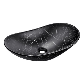 COMAD UN-LENA-MB2 - Galda virsmas izlietne LENA 61,5x36 cm keramika/matēts melna