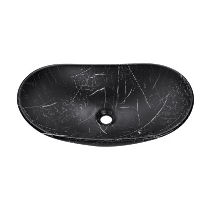 COMAD UN-LENA-MB2 - Galda virsmas izlietne LENA 61,5x36 cm keramika/matēts melna