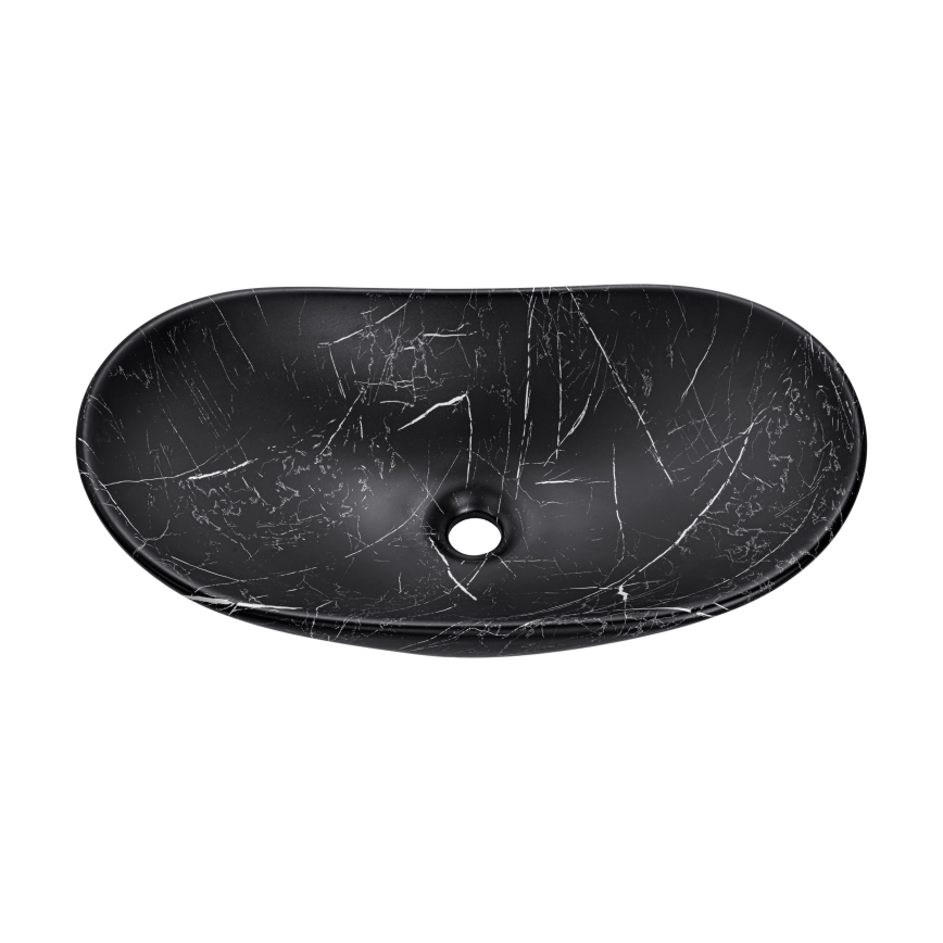 COMAD UN-LENA-MB2 - Galda virsmas izlietne LENA 61,5x36 cm keramika/matēts melna