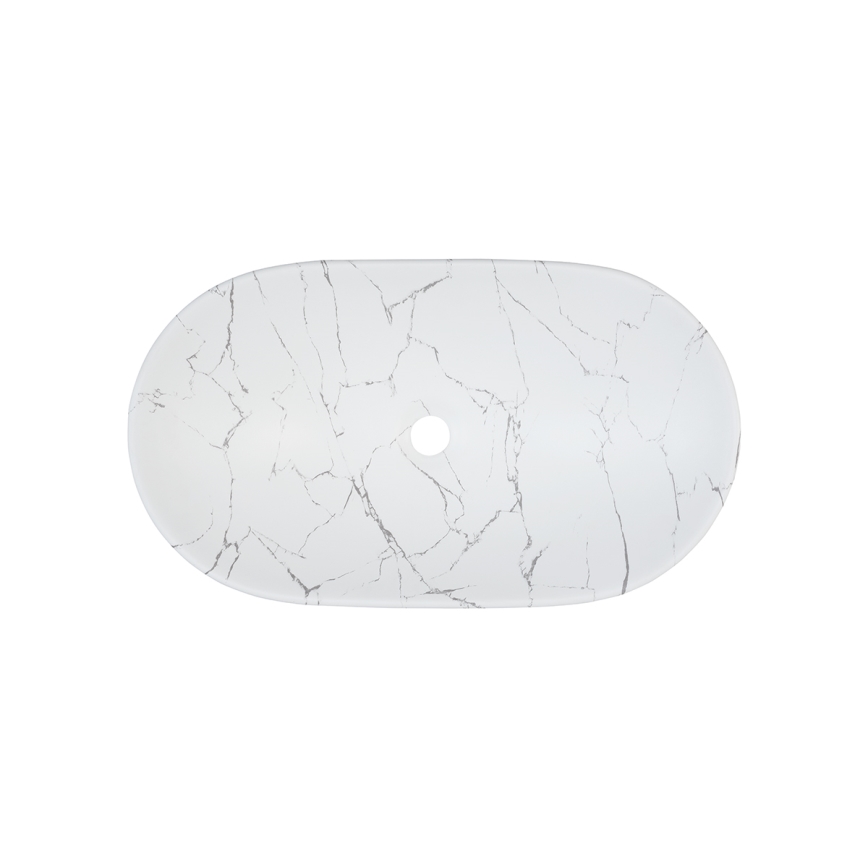 COMAD UN-LENA-MW17 - Galda virsmas izlietne LENA 61,5x36 cm keramika/matēts balts